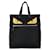 Fendi Nylon Leather Bag Bugs Monster Handbag Tote 7VA367 in Very Good Condition Black Cloth  ref.1416467