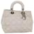 Christian Dior Lady Dior Canage Hand Bag Lamb Skin White Auth yk12892  ref.1416574