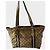 Borsa Tote Gucci Monogramma Marrone Beige Pelle D'oro Gold hardware - vista 2
