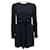 RED Valentino Robe noire avec bordure en velours Viscose  ref.1416778