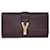 Yves Saint Laurent Burgundy Y Ligne Clutch Dark red Leather  ref.1416798