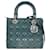 Cabas Dior Cannage Medium Lady Dior vert Cuir  ref.1416807