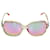 Gucci Clear/Multicolor Mirror Square Sunglasses Multiple colors  ref.1416812