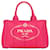 Pink Prada Small Canapa Logo Tote Handbag Cloth  ref.1416846