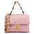 Pink Chanel Quilted Lambskin Chain Top Handle Flap Satchel Leather  ref.1416848