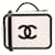 White Chanel Small Caviar CC Filigree Vanity Case Satchel Leather  ref.1416872