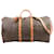 Louis Vuitton Monogram Lona Keepall Bandoulière 60 Mala de viagem M41412 Marrom Couro  ref.1417015