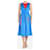 Christian Dior Blue 2010 box-pleat flared wool midi dress - size UK 14  ref.1417209