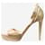 Jimmy Choo Neutral patent platform sandals - size EU 40 (Uk 7) Leather  ref.1417226