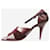 Autre Marque Oxblood tonal stripe sandal heels - size EU 40 Dark red Leather  ref.1417251