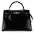 Hermès Veau Box Noir Kelly Sellier 32 Cuir Veau façon poulain  ref.1417271