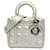 Dior Silver Small Cannage My ABCDior Lady Dior Lucky Badges Silvery Leather  ref.1417295