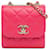 Trendy CC Chanel Mini bolso de mano CC de piel de cordero rosa con cadena Cuero  ref.1417319