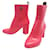 LOUIS VUITTON SHOES SILHOUETTE RAIN BOOTS 40 RAIN BOOTS Pink Rubber  ref.1417419