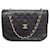 VINTAGE CHANEL TIMELESS lined FLAP BAG BLACK QUILTED LEATHER HANDBAG PURSE  ref.1417474