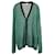 Cardigan Saint Laurent Metallic Skate in mohair verde e nero Verde oliva Lana  ref.1417485