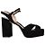 Sandali Stuart Weitzman Dayna con plateau in pelle scamosciata nera