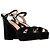 Sandali Stuart Weitzman Dayna con plateau in pelle scamosciata nera - vista 4