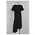 Vestido assimétrico Ann Demeulemeester em lã preta - vista 6