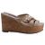 Sandali con zeppa Cadence Stuart Weitzman in pelle beige