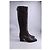 Botas de cano alto Ganni Western em couro marrom com efeito crocodilo - vista 6