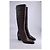 Botas de cano alto Ganni Western em couro marrom com efeito crocodilo - vista 9