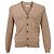Gucci V-Neck GG Pattern Cardigan in Brown Wool