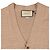 Gucci V-Neck GG Pattern Cardigan in Brown Wool - view 5
