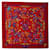 Hermès HERMES CARRE 90 Pierres d’Orient et d’Occident Scarf Cotton Scarf in Excellent condition Orange  ref.1417631