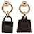 Hermès Hermes Lacquered Horn Kelly & Padlock Amulette Earrings Metal Earrings in Good condition Brown  ref.1417666