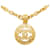 Chanel Vintage Coco Mark Round Chain Necklace Gold Plated in Great Condition Golden Metal  ref.1417669