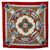 Hermès HERMES CARRE 90 L'Entente Cordiale Scarf Cotton Scarf in Good condition Red  ref.1417693