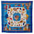 HERMÈS CARRÉ 90 Foulard Ombrelles et Parapluies Foulard en coton en bon état Bleu  ref.1417694