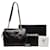 Chanel Lambskin Decomark Chain Tote Handbag in Very Good Condition Black Leather  ref.1417700