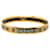 Hermès Hermes Enamel PM Patterned Bangle Gold Green Red in Very Good Condition Golden  ref.1417724