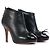 CHANEL - Botines Chanel CC en piel de cordero negro (tamaño 34.5)