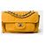 Classique Sac CHANEL en Cuir Jaune - 101987