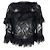 Zuhair Murad Black Feather And Lace Open Front Jacket - view 3