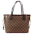 Bolso tote Louis Vuitton Damier Ebene Neverfull PM marrón Castaño Cuero  ref.1418008