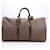 LOUIS VUITTON Damier Ebene Keepall 50 Travel Bag N41427 Brown Leather  ref.1418020