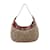 Fendi Zucchino Canvas Leather Shoulder Bag in Beige (8BR552) Brown  ref.1418043