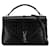 Yves Saint Laurent Embossed Leather College Bag Leather Handbag 428101 in good condition Black  ref.1418088