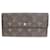 Cartera plegable Louis Vuitton Porte carte credit Castaño Lienzo  ref.1418189