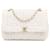 Chanel White Medium Tweed Single Flap Cloth  ref.1418244