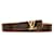 Ceinture réversible Louis Vuitton marron monogramme initiales Toile  ref.1418260