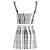 Conjunto de minifalda y top a cuadros de Reformation en lino gris - vista 3