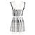Conjunto de minifalda y top a cuadros de Reformation en lino gris - vista 6