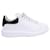 Alexander McQueen Oversized Sneakers in White Leather and Black Suede	  ref.1418319