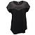Blusa a maniche corte con borchie Sandro Paisley in seta nera Nero