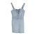 Minivestido Reformation Bustier en denim de algodón azul Azul claro - vista 4